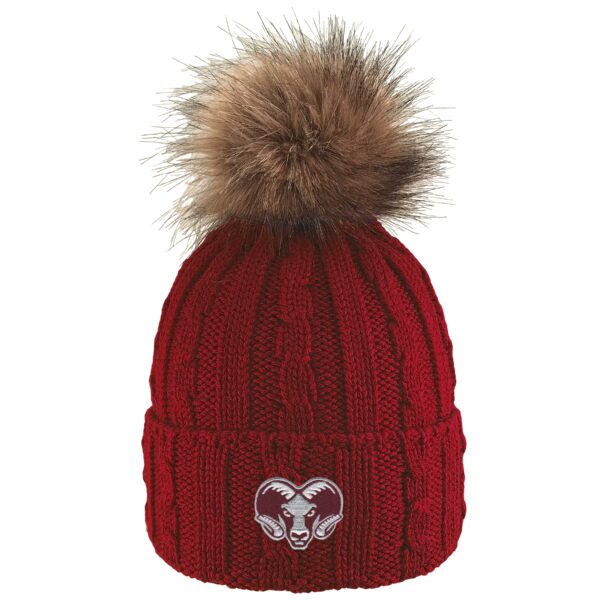 Logofit Alps Cuff Hat w/ Faux Fur Pom